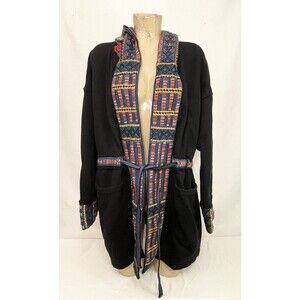 Johnny Was Tia Jacket XL X Large Tribal Embroidered Hooded Anorak Coat Boho